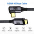 NFHK Angled USB4 Cable 40Gbps with 100W Charging and 8K@60Hz 5K@60Hz USB4.0 Compatible with Thunderbolt3/4 120cm......