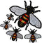 Retro Embroidery Large/Med/Small Bees/Wasps Paste Patch Clothing Sweater DIY Accessories Fashion Patch...