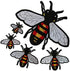 Retro Embroidery Large/Med/Small Bees/Wasps Paste Patch Clothing Sweater DIY Accessories Fashion Patch...