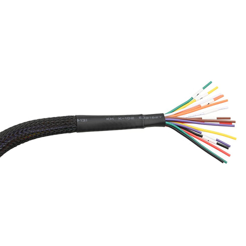 iKKEGOL Universal OBD2 OBD II 16 Pin J1962F Female to Open Cable Braid Dash Port Pigtail Fixed Wire Harness with Underdash Mount Bracket 30cm/12...