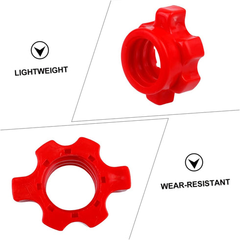 4 Pcs collar clip curly dumbbell supplies curling iron dumbbell hex nut household lock ring pole...