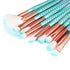Funfunman Makeup Brushes 11PCS Make Up Foundation Eyebrow Eyeliner Blush Cosmetic Concealer Brushes(Mermaid Colorful)...