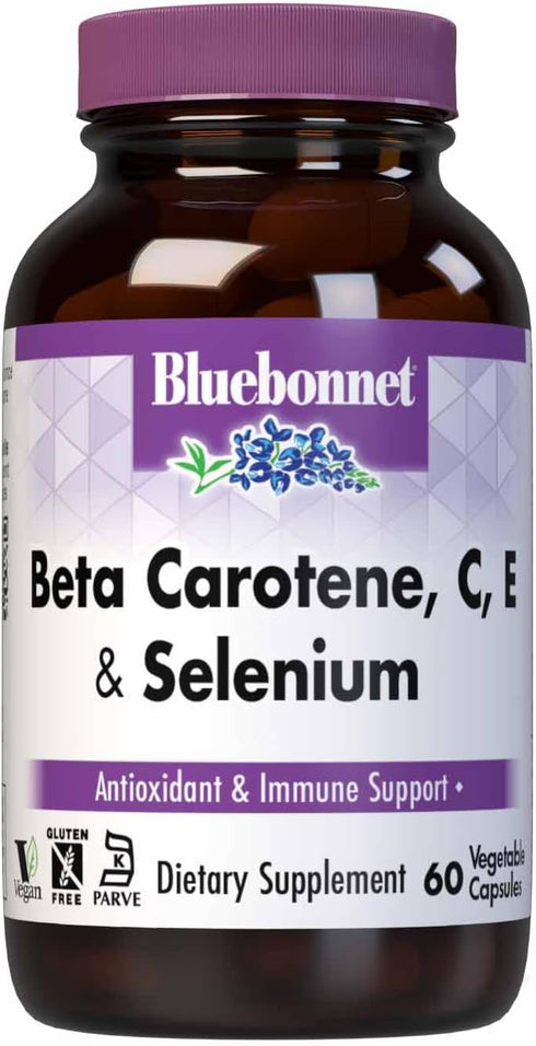 BlueBonnet Beta Carotene C and E Plus Selenium Vegetarian Capsules, 60 Count...