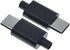 10Set USB 3.1 Type C Male Connector 24 Pin Welding Data Line Interface 24P PCB Board Support Module (Black)...