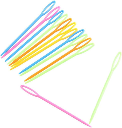 100Pcs Plastic Sewing Needles,Colorful Large-Eye Knitting Needles Yarn Lacing Weaving Needle Learning Needles for DIY Sewing Handmade Crafts(9cm)....