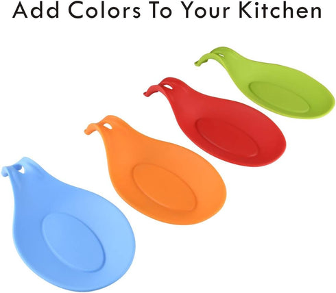 iNeibo Spoon Rest, 5 Inches Large Ceramic Spoon Holder for Stove Top, Heat-Resistant Cooking Spoon Rest for Spatula, Spoons or Tongs, Framhouse De...
