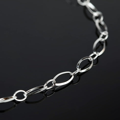 UMAOKANG 16.4 Feet Stainless Steel Chain for Jewelry Making Silver Rolo Loop Link Chain on Spool with 30 Jump Rings 10 Lobster Clasps Necklace DIY...