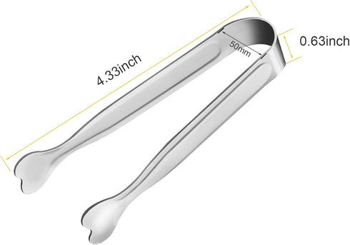 Mini Serving Tongs, Anytrp 18-Packs Stainless Steel Sugar Tongs, 4.3inch Ice Tongs Kitchen Appetizers Tongs for Coffee Bar, Tea Party, Desserts Pa...