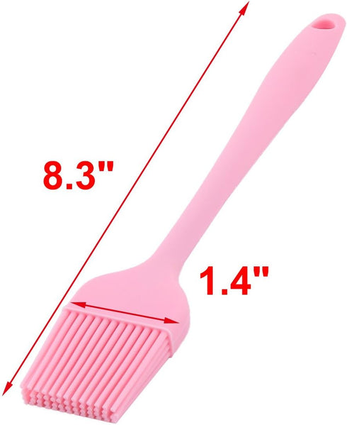 uxcell Silicone Family Bakery Cookie Cake Baking Tool Cream Butter Pastry Brush Pink...