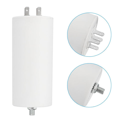 PATIKIL 100uf CBB60 Run Capacitor,AC 250V 4 Pins 50/60Hz Cylinder Bottom with M8 Screw for Washing Machine,Cleaning Machine Pump Motor Star...