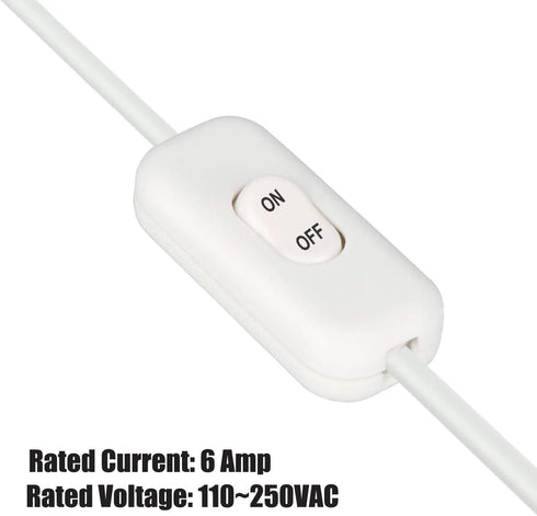 Inline Cord Switch, PLUSPOE 4-Pack On Off Button Control Lamp Appliance Switch for Bedroom Table Lamp Desk LED Lights,White...