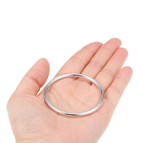 uxcell O Ring Buckle 45mm(1.8") ID 3mm Thickness Zinc Alloy O-Rings for Hardware Bags Belts Craft DIY Accessories, Silver Tone 2pcs...