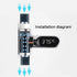 Shower Thermometer Led Digital Display Baby Bath Water Fahrenheit Celsius Thermometer 360°Rotating Screen for Home Bathroom Kitchen (Silver)...