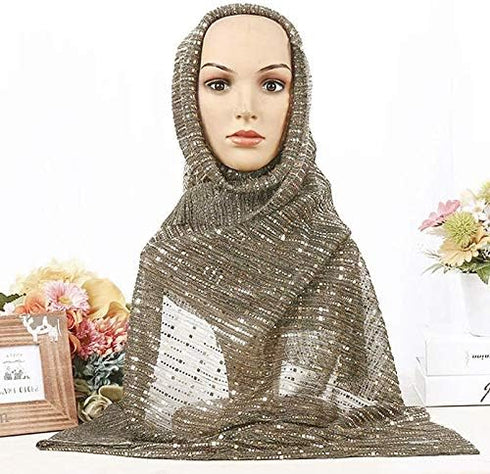 Adela Women Lightweight Scarf Muslim Turban Hijab Cap Long Scarf Wrap Shawl...