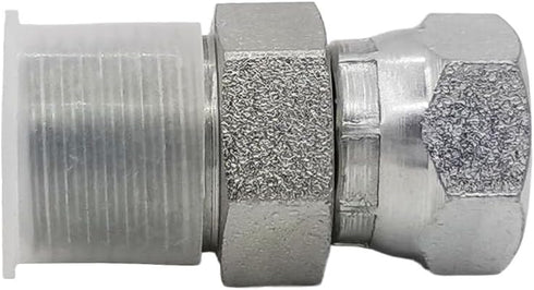 (2-PACK) 1404-06-04 Hydraulic Hose Adapter Fitting 3/8" Male (3/8"-18NPTF) × 1/4" Female Swivel (1/4"-18NPSM) SAE Straight Pipe Joints Tube Connec...