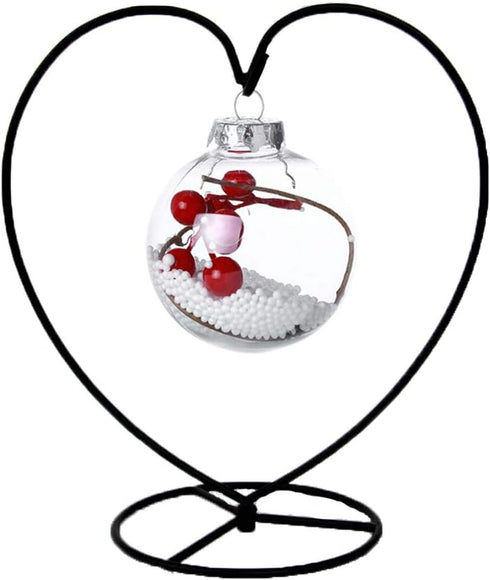 WAJJ Ornament Display Stand Iron Pothook Stand for Hanging Glass Terrarium Creative Decoration for Home Garden Wedding Party Festival (Big Heart-s...