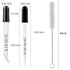10pcs Dropper 5 Straight Tip + 5 Bent Tip Measured Dropper 1ml Glass Pipette for Lab, Perfume, Essential Oil...