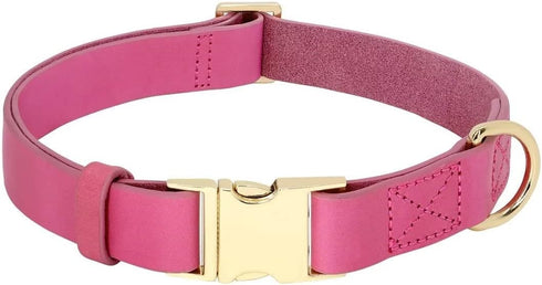 Beirui Genuine Leather Dog Collar with Quick Release Metal Buckle, Comfortable Leather Collar for Small Medium Large Dogs, Heavy Duty Classic Pet ...