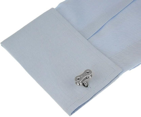 Bicycle Motorcycle Chain Link Bike Cycling Cyclists Gears Pair Cufflinks in Presentation Gift Box & Polishing Cloth...