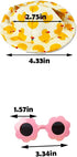 Cute Summer Yellow Duck Hat & Sunglasses for Pet Bunny Small Animal Clothing Costume Oufit Accessories for Rabbit Guinea Pig Kitty Puppy Chinchill...