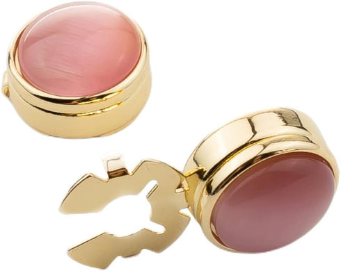 button covers for mens shirts button cover cufflinks cat eye button cover Ladies button covers (Golden-pink diameter 1.5cm)...