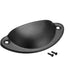 uxcell Cup Pulls, Carbon Steel Shell Pull Handles Black for Dresser Kitchen Cabinet Drawer, 66mm Hole Distance 35mm Width, 10 Pack...