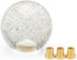 65mm Shifter Knob Silver Powder Universal Gear Shift knob Crystal Acrylic Ball for Manual Automatic Vehicles, with 3 Adapters...