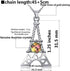 Paris Eiffel Tower Charm Pendant Necklace For Women Rose Gold/Platinum Plated Jewelry Crystal Necklaces...