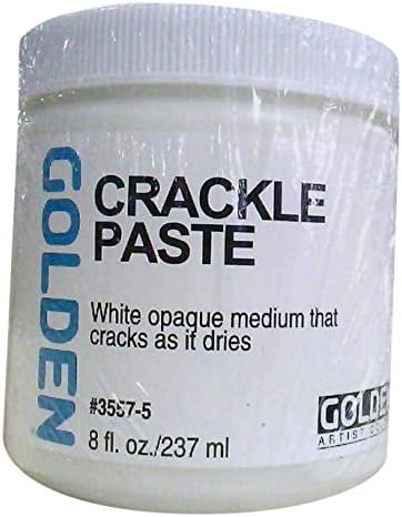 Crackle Paste by GOLDEN, 8 fl. oz. Jar, Professional Acrylic Paste Medium, Opaque...