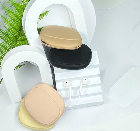 Silicone Headphone Organizer - Data Cable Storage Case - Mini Magnetic Storage Box - Portable Wired Headset Storage Bag (Black -Beige- Brown - Nud...