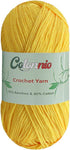 8 Skeins Crochet Knitting Yarn 70% Rayon derived from Bamboo, 30% Cotton Superfine Fingering Weight Sunny Cat Cotonnio Imported (Sun Flower)......