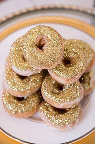 24K GOLD Luxury Cake Disco Diamond Dust, 6 grams for Cakes, Cupcakes, Cookies, Icing, Chocolate Wedding Party Baking Cupcake Cookie Ice Cream Deco...