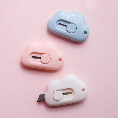 3PCS Mini Cloud Portable Box Cutter Cute Paper Cutter Cutting Paper Blade Office School Supplies Stationery Gift...