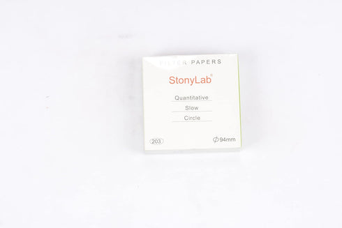 stonylab Quantitative Filter Paper, 100 Pack Slow Flow Rate Cellulose Filter Paper Circles with 10 Micron Particle Retention, 94 mm Diameter...