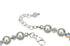 Sterling Silver Ankle Bracelet, Crystal Simulated Pearls 9"+1" Extender...