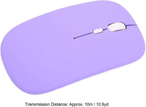 ASHATA Mouse Rechargeable, Ultra Slim1600 DPI (3 Speed Adjustable) Bluetooth Mini Silent Optical Cordless Mice for Laptop,PC,Computer, Tablet (Fro...