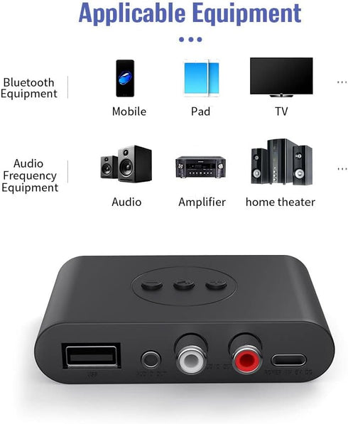Bluetooth Audio Receiver Adapter V5.4 Bluetooth Adapter for Audio,Supports USB Flash Disk, for Smartphone Tablet Car Speaker Wireless Headset etc....