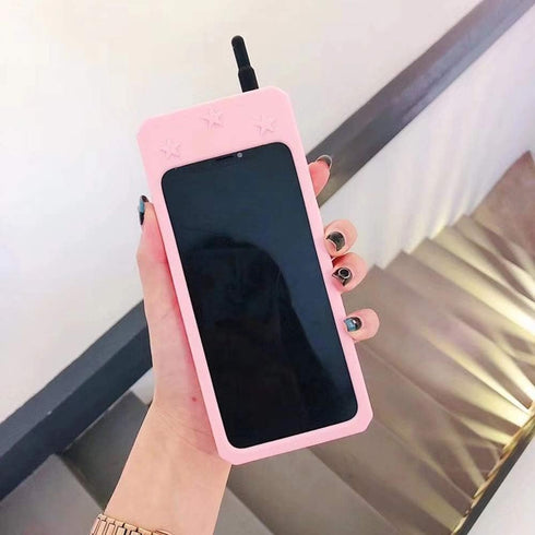 UnnFiko 3D Silicone Case Compatible with iPhone XR, Retro Classic Creative Soft Rubber Bumper Cover Cool Fun Thick Protective Stand Case (Retro Ce...
