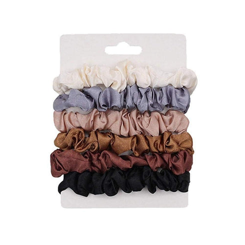 6pcs/set Hair Rope Women Satin Hair Bands Hair Scrunchies Imitation Rope Ponytail Silk Hair Accessories Hair Hair Care...
