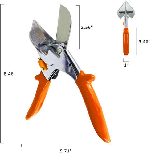 Multi Angle Miter Shear Cutter, 45-135 Degree Adjustable Angle Scissors Trim Shears Hand Tools For Cutting Soft Wood, Plastic, Pvc And Other...