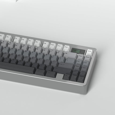 PBT Grey Gradient Keycaps, Keycaps 75 Percent, 125 Keys Cherry Profile Heat Sublimation Custom Keycap Set for Mx Cherry Mechanical Keyboard 61/64/...
