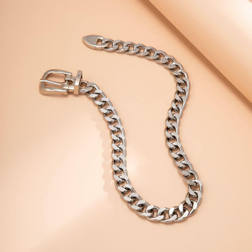 Versatile Unisex Chunky Cuban Link Choker Necklace,Silver/14K Gold Plated Bold Punk Style Thick Wide Chain Link Jewelry for Women and Men...