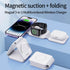 Fast Foldable wireless charger with strong magnet silicone rubber for Android and iOS Smartphones and other iOS devices little Protection bag Incl...