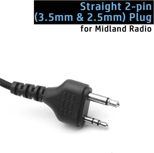 2 X Earpiece Headset for Midland Radio X-talker T51 T61 T71 T75 T77 T295 GXT LXT GXT1000 GXT1050 LXT633 LXT630 LXT600 LXT535 LXT500 LXT118 72-822 ...