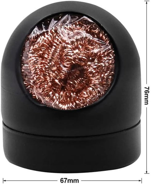 Welding Soldering Iron Tip Cleaner Kit, with 2 PCS Solder Tip Cleaning Wire and 2 PCS Holder, Soldering Brass Sponge Tip Cleaner for Cleaning Sold...