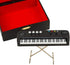Miniature Electronic Organ with Case Mini Musical Instrument Mini Electronic Keyboard Miniature Dollhouse Model Electone Christmas Ornament (5.51"...