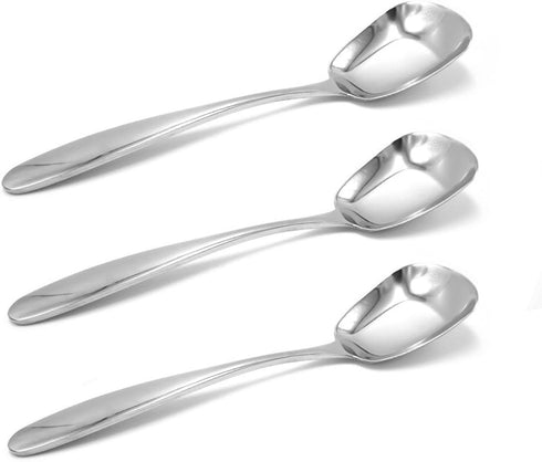 Stainless Steel Soup Spoons,Table Spoons,Dinner Spoons,Rice Spoons,Special Square Design,Mirror Polish,Small Size(6.1 Inches Length,1.53 Inches Wi...