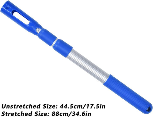 Swimming Pool Pole, High Hardness from 17.5in to 34.6in Extension Swimming Pool Pole for Pool Skimming Net Rake Brush...