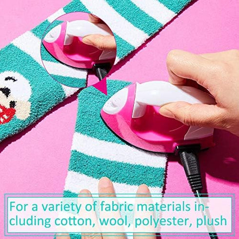 Honoson Mini Craft Iron Mini Heat Press Small Iron Portable Handy Tiny Flatiron with Charging Base Accessories for Fuse Beads Patch DIY Shoes T-sh...