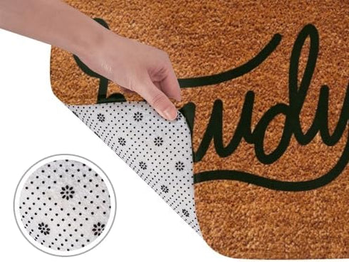 Howdy Door Mat Welcome Door Mat Absorbent Non-Slip Floor Mat Scraping Mud Mat 16x24...